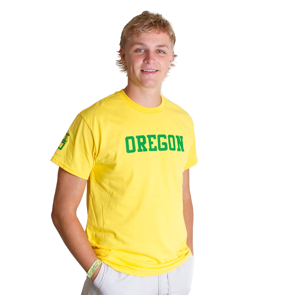 Student Athlete, McKenzie SewOn, Yellow, Crew Neck, Men, Unisex, Football, Mount Rushmore of Oregon Athletes, T-Shirt, 759819